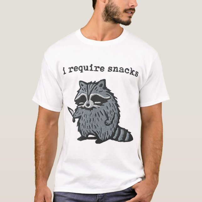 Camiseta Eu Exijo Lanche Mapache  (Frente)