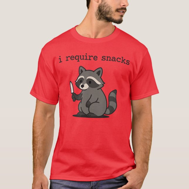 Camiseta Eu Exijo Lanches Amigos Guaxinim (Frente)