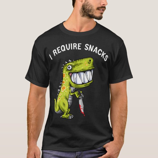 Camiseta Eu Exijo Lanches T Rex Dinossauro Meme Engraçado D (Frente)