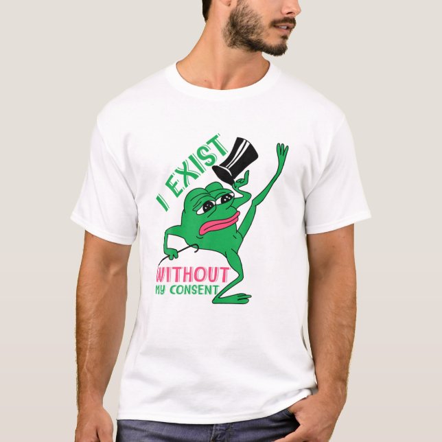 Camiseta Eu Existe Sem Meu Consentimento, Crianças Sapos En (Frente)