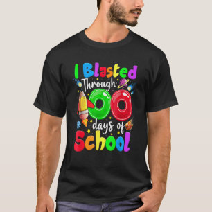 Camiseta Eu Explodi Através de 100 Dias de Escola Chá do 10
