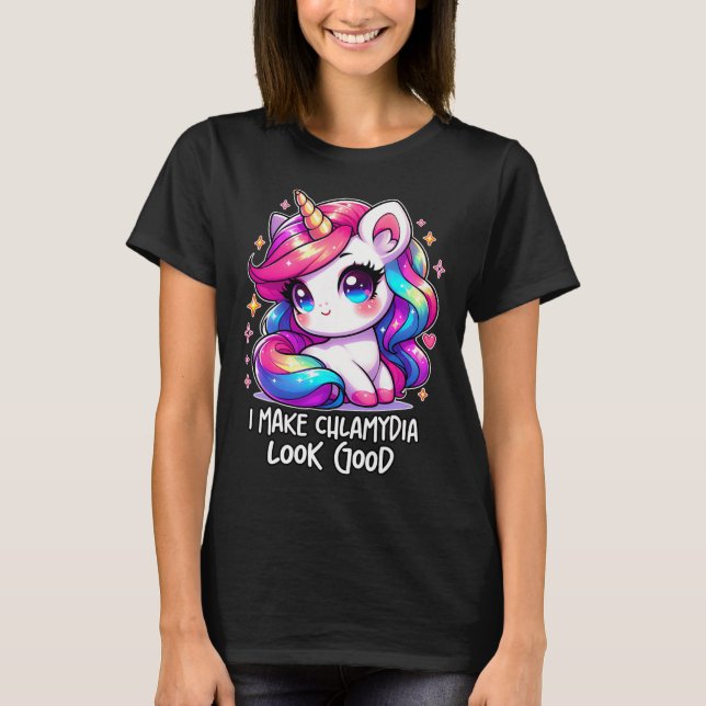 Camiseta Eu Faço A Chlamydia Parecer Engraçada Wei Inapropr (Frente)