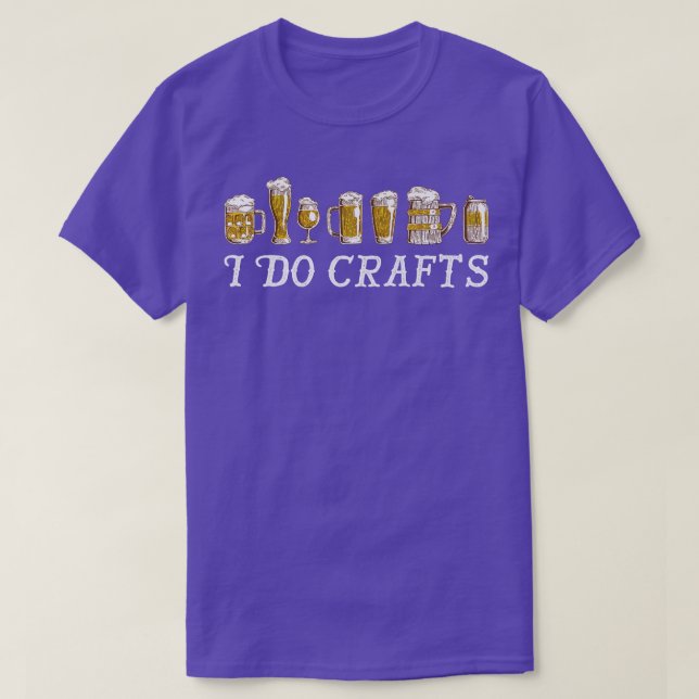 Camiseta Eu faço Artesanatos com o presente do Dia de os pa (Frente do Design)