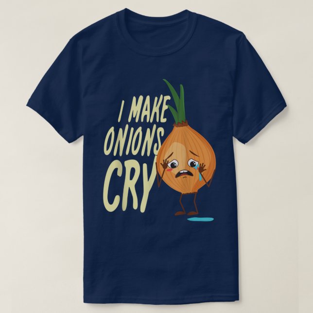 Camiseta eu faço cebolas chorando comida chef cozinhar almo (Frente do Design)