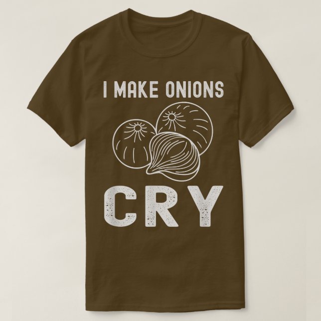 Camiseta Eu faço cebolas chorarem, chef irônico (Frente do Design)