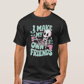 Camiseta Eu Faço Humor Aos Meus Próprios Amigos, Esqueleto 