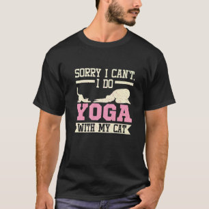 Camiseta Eu faço ioga com meu gato