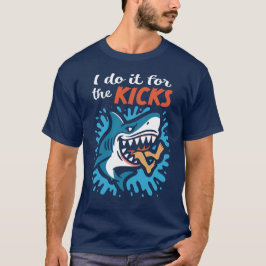 Camiseta Eu faço isso por adrenalina Tubarão