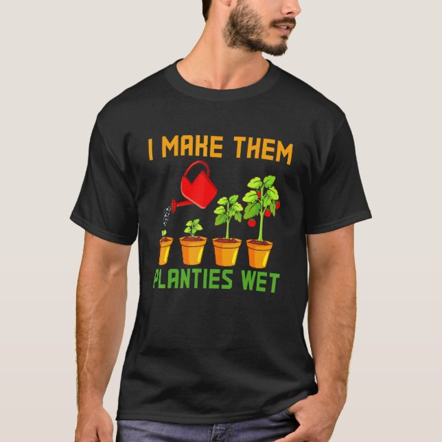 Camiseta Eu Faço-Lhes Planta Molhada (Frente)