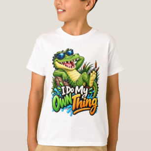 Camiseta Eu Faço Minha Própria Coisa Jacaré