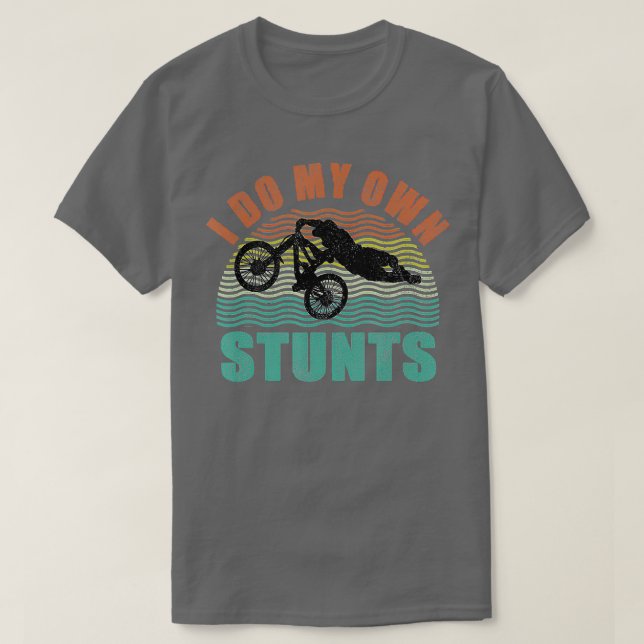 Camiseta Eu Faço Minhas Próprias Pedras De Montanha MTB Bic (Frente do Design)