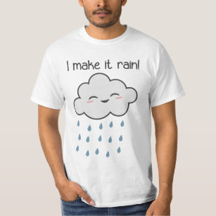 Camiseta Eu faço-o chover a nuvem de tempestade bonito