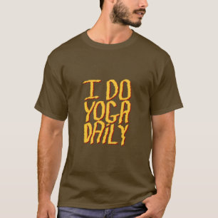 Camiseta Eu faço o diário da ioga. Amarelo