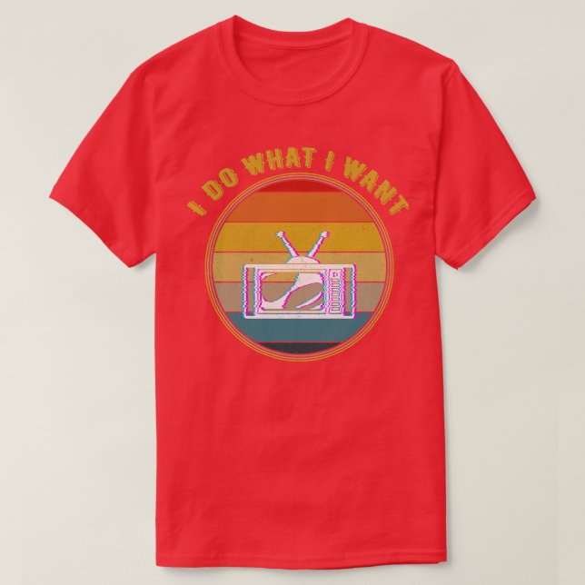Camiseta Eu Faço O Que Eu Quero Com A Tv Com Dificuldade (Frente do Design)