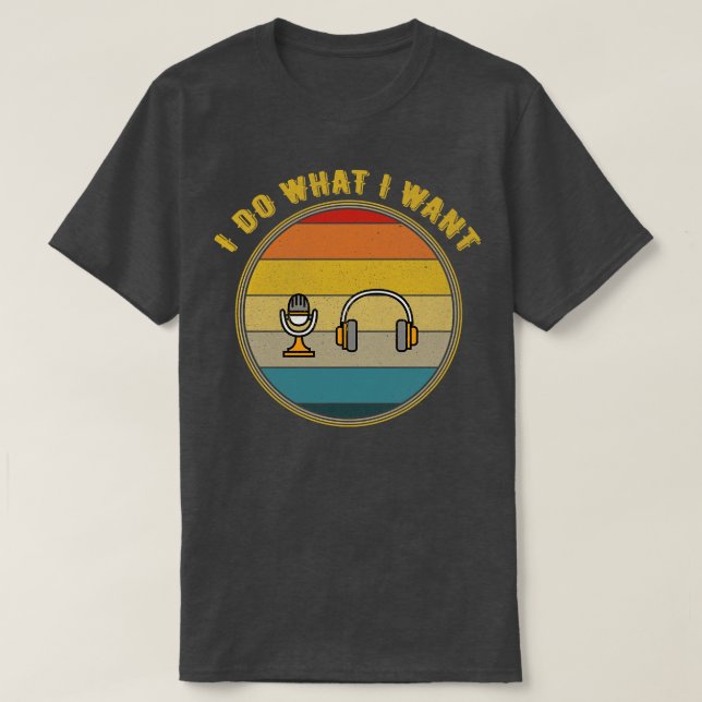 Camiseta Eu Faço O Que Eu Quero Com O Mic Asmr Com Fones De (Frente do Design)