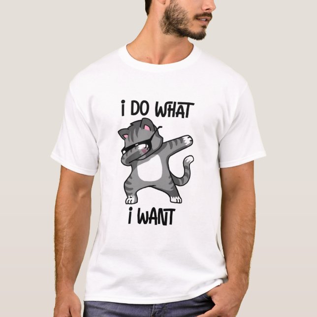 Camiseta eu faço o que eu quero dono de gato (Frente)