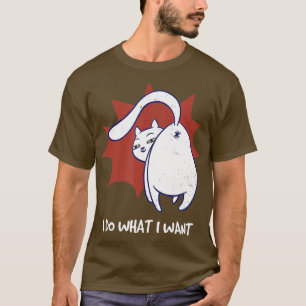 Camiseta Eu Faço O Que Eu Quero. Gatinho Preto, Gato Engraç