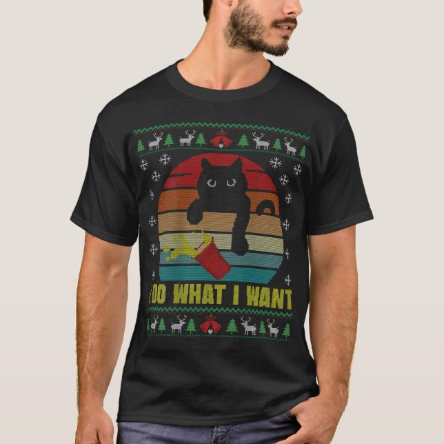 Camiseta Eu Faço O Que Eu Quero, Gato De Gato De Gato Verme (Frente)