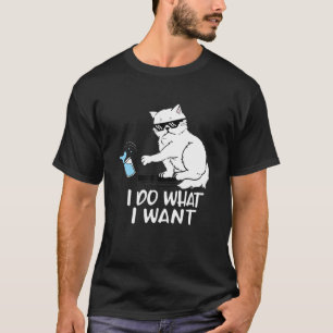 Camiseta Eu Faço O Que Eu Quero Gatos De Óculos De Sol