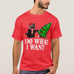 Camiseta Eu Faço O Que Eu Quero Na Árvore De Natal Black Ca