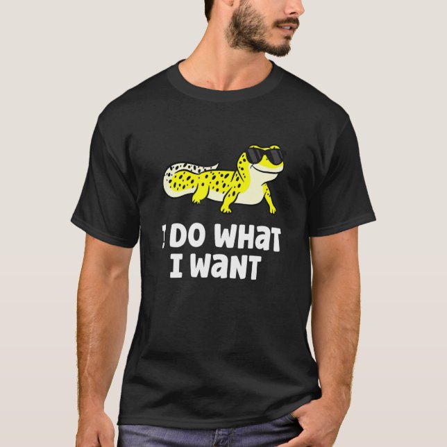 Camiseta Eu Faço O Que Eu Quero... Preguiça-Lizard Leopard (Frente)