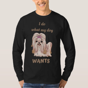 Camiseta Eu Faço O Que Meu Cachorro Quer Shih Tzu