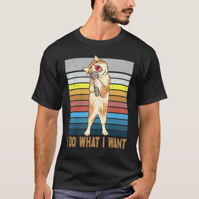 Camiseta Eu Faço O Que Quero  Gata Preta  2 (Frente)
