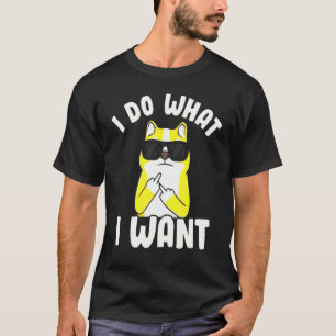 Camiseta Eu Faço O Que Quero Gato Café Gato Preto Xícara Ve