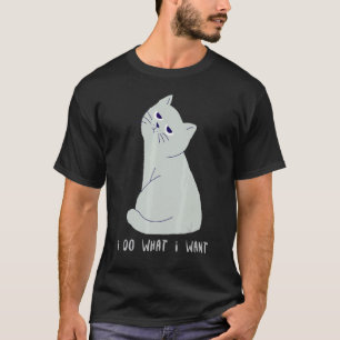 Camiseta Eu Faço O Que Quero Gato Café Gato Preto Xícara Ve