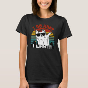 Camiseta Eu Faço O Que Quero Gato Café Gato Preto Xícara Ve
