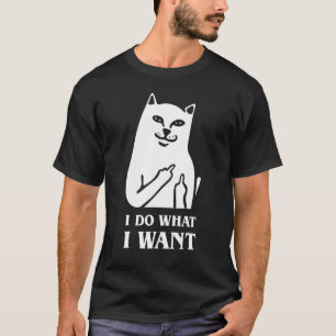 Camiseta Eu Faço O Que Quero Gato Café Gato Preto Xícara Ve