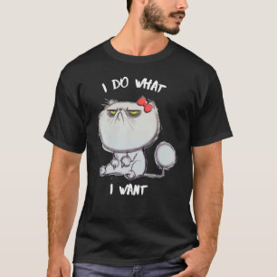 Camiseta Eu Faço O Que Quero Gato Café Gato Preto Xícara Ve
