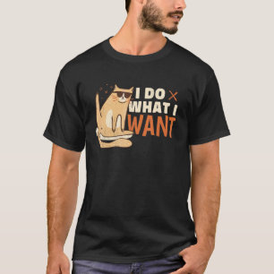 Camiseta Eu Faço O Que Quero Gato Deitado