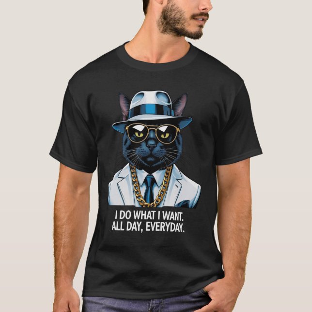 Camiseta Eu Faço O Que Quero. O Dia Todo, Todos Os Dias Que (Frente)