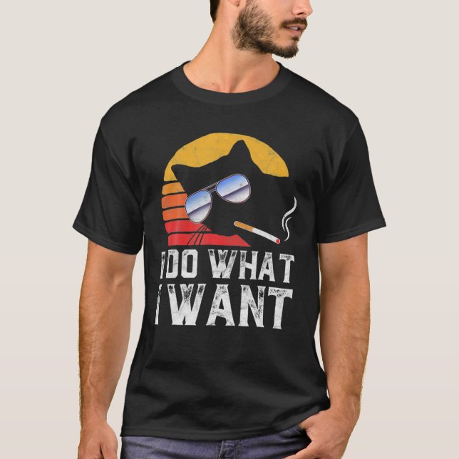 Camiseta Eu Faço O Que Quero Um Gato Legal E Engraçado (Frente)
