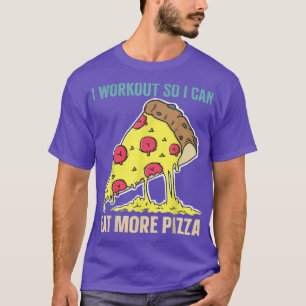 Camiseta Eu Faço Para Comer Mais Pizza Retro Engraçado Fitn
