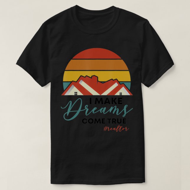 Camiseta Eu faço sonhos se tornarem realidade 70 anos atrás (Frente do Design)