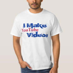 CAMISETA EU FAÇO VÍDEOS DE YOUTUBE