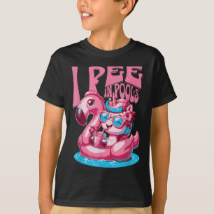 Camiseta Eu faço xixi em piscinas Piada de natação engraçad