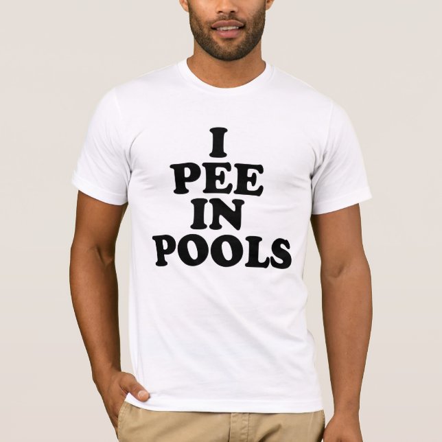 Camiseta Eu faço xixi nas piscinas (Frente)