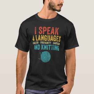 Camiseta Eu Falo 4 Knit De Idioma A Matar A Mãe A Dizer Eng