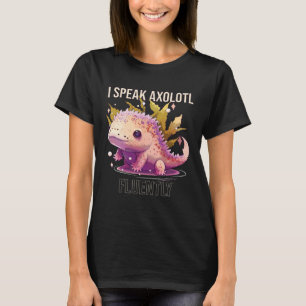 Camiseta Eu Falo Axolotl Fluentemente Axolotl Sobre O Muro