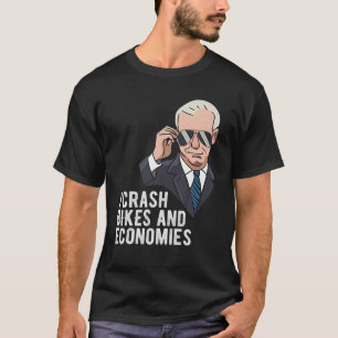 Camiseta Eu Falo Bikes E Economias, Engraçado Joe Biden Fal