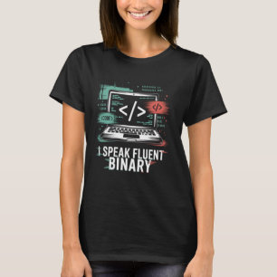 Camiseta Eu Falo Binário Fluente Coder Programador Divertid
