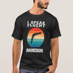 Camiseta Eu Falo Boomerang Fluente Jogador de Boomerang Esp