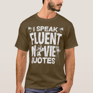 Camiseta Eu Falo Citações Fluentes de Filmes - Engraçada So