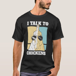 Camiseta Eu falo com galinhas Galo com óculos de sol 1