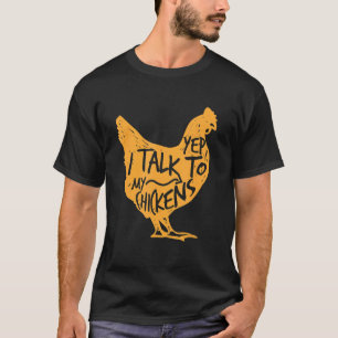 Camiseta Eu Falo Com Minhas Galinhas - Fazendeiro Engraçado