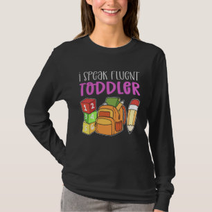 Camiseta Eu Falo Correntemente Cuidador de Creche Infantil