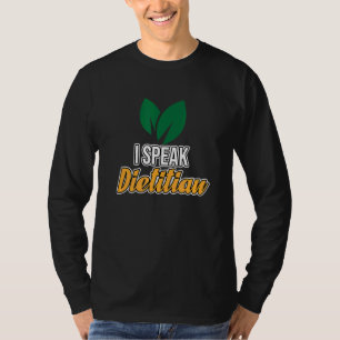 Camiseta Eu Falo do Gráfico Dieticiano de Dieta Alimentar N